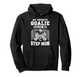 Proud Hockey Goalie Step Mom Hockey Hoodie - Minimalist Print Men Women