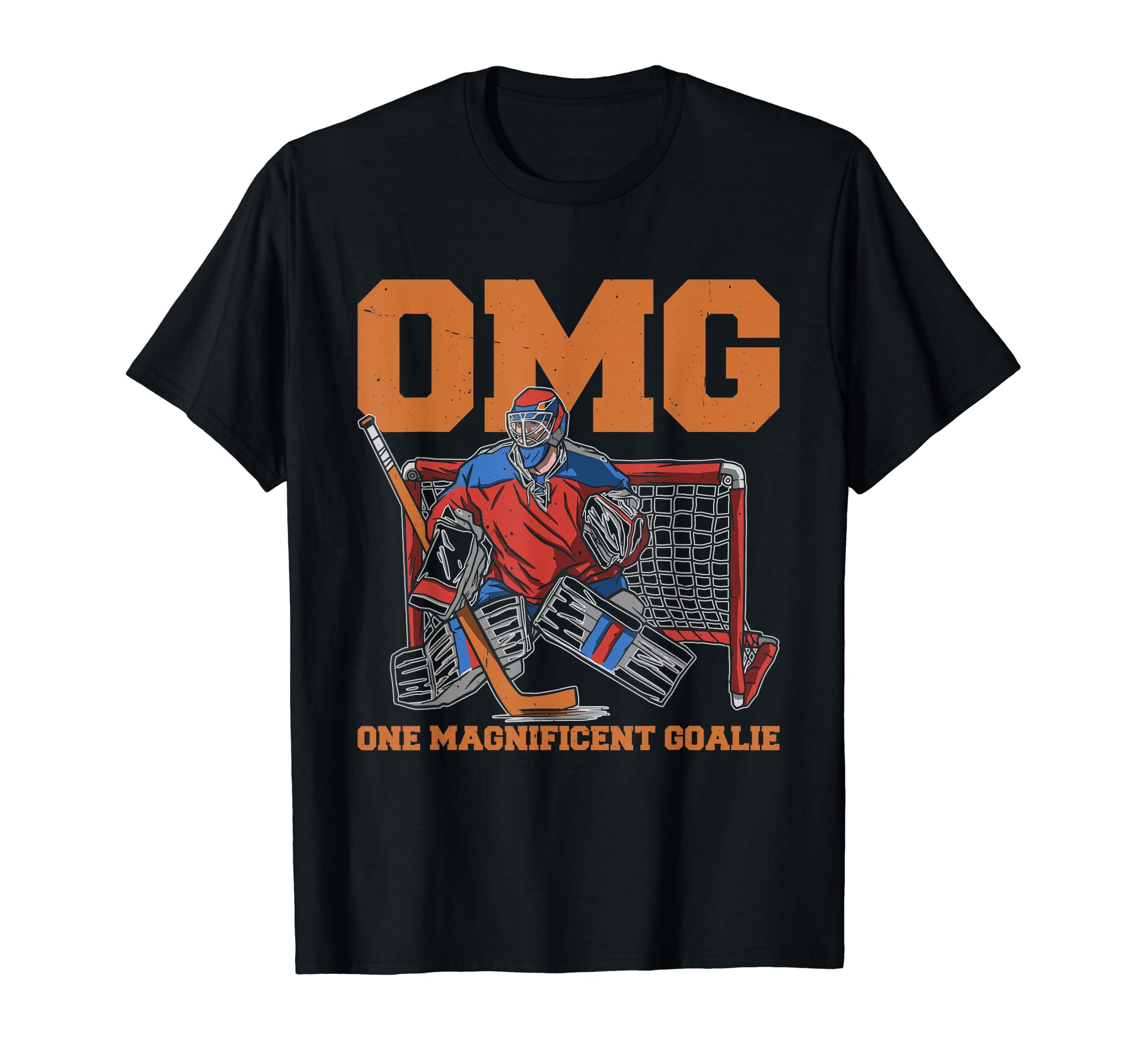 Hockey Goalie Goalkeeper Ice Hockey T-Shirt - Novelty Apparel for Adults