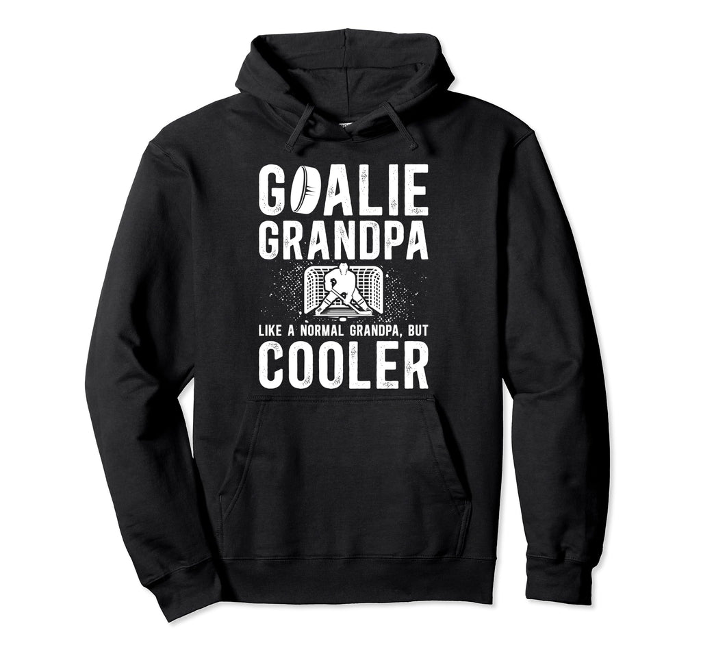 Hockey Goalie Grandpa Ice Hockey Hoodie - Minimalist Print Unisex