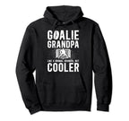 Hockey Goalie Grandpa Ice Hockey Hoodie - Minimalist Print Unisex