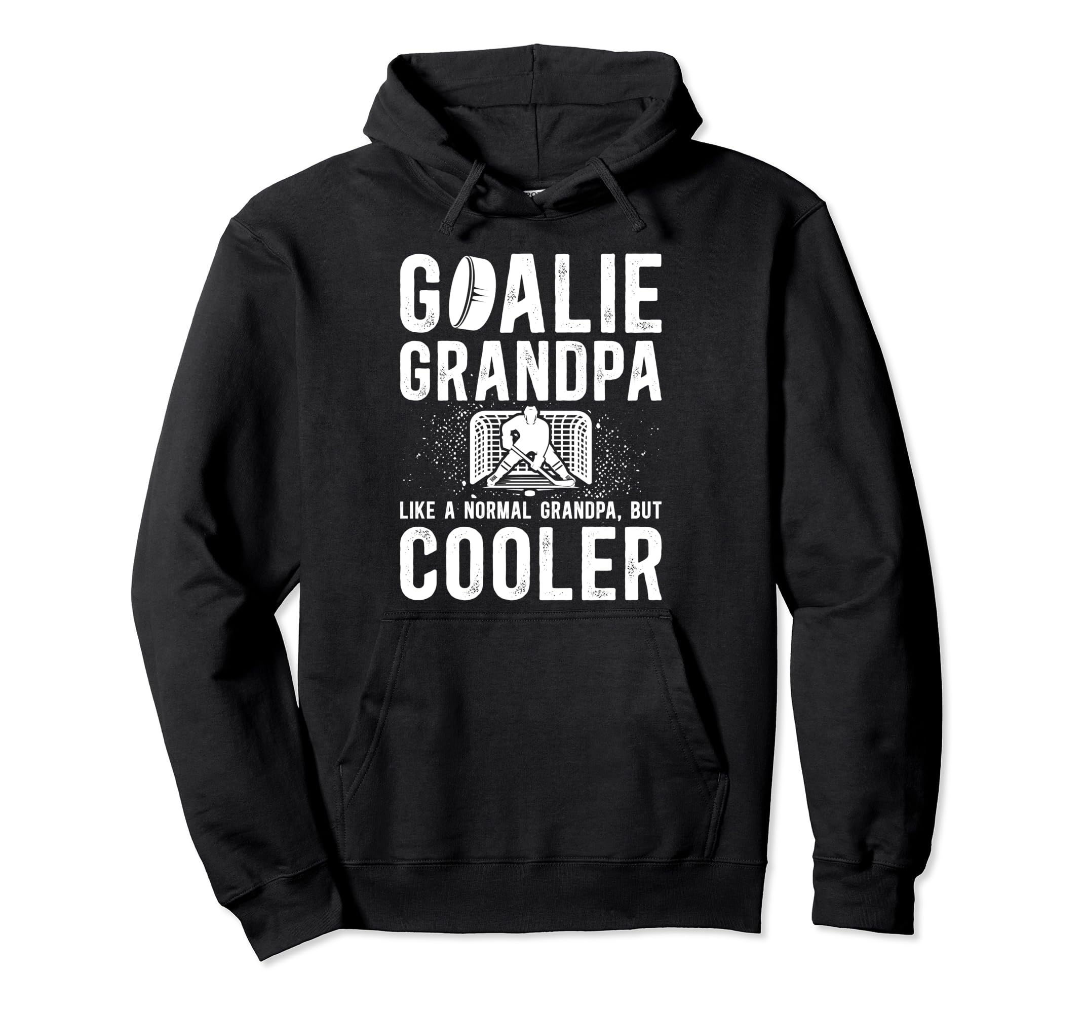 Hockey Goalie Grandpa Ice Hockey Hoodie - Minimalist Print Unisex