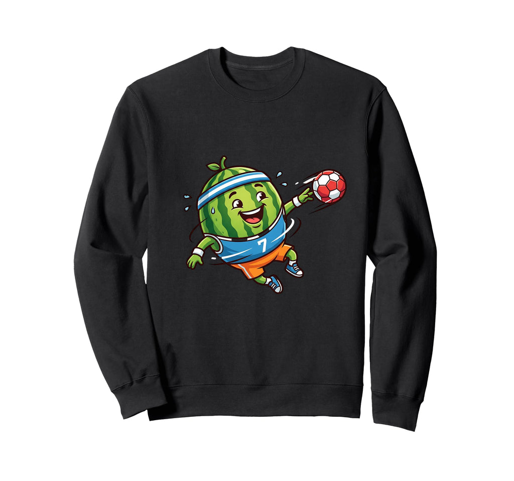 Watermelon Soccer Player Number 7 Sweatshirt - Unique Graphic for Adults
