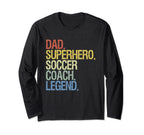 Dad Superhero Soccer Coach Legend Hoodie - Trendy Graphic Men Women