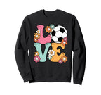 Groovy Soccer Love Soccer Lover Sweatshirt - Custom Art Print Men Women