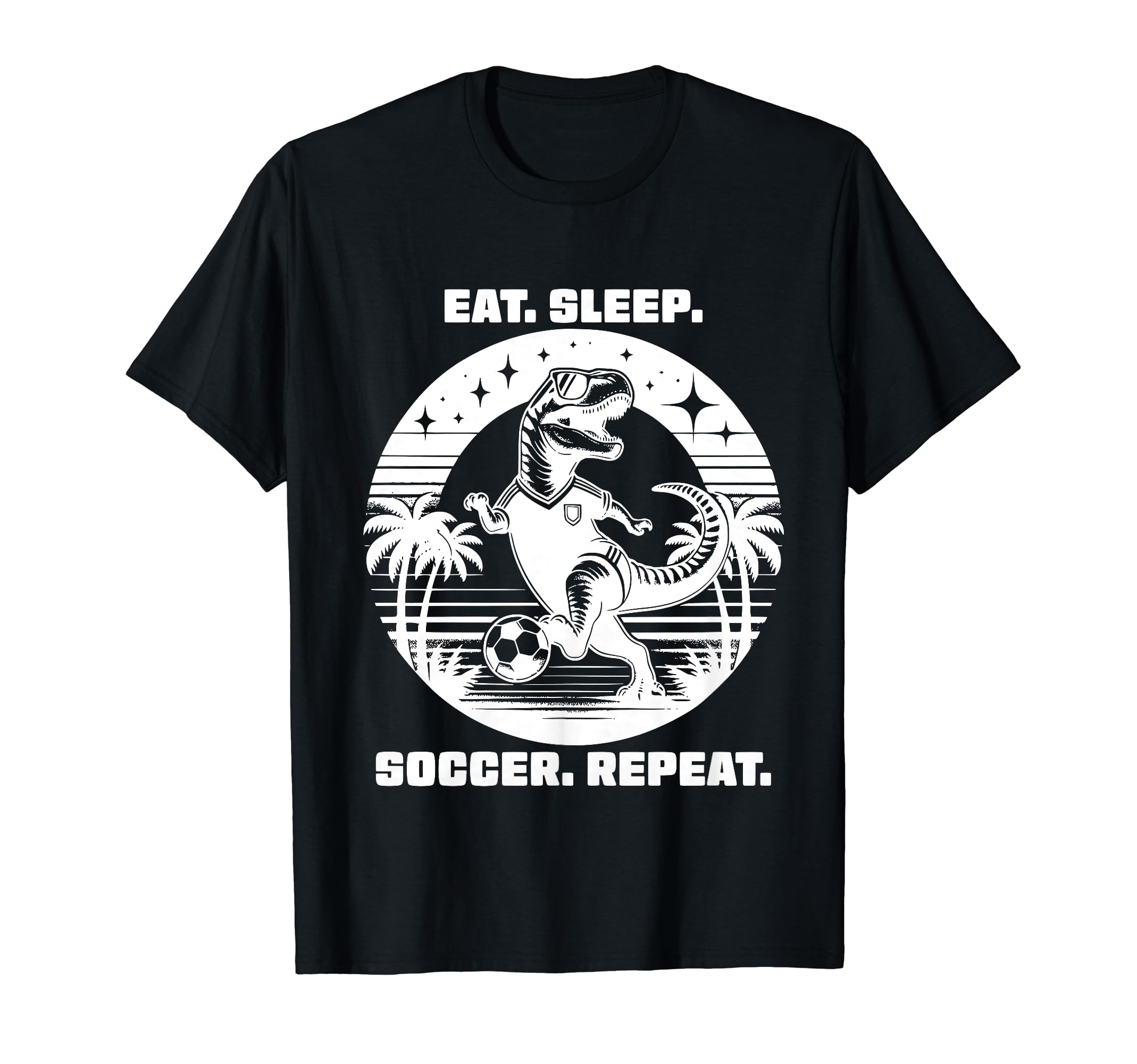 Eat Sleep Soccer Repeat Funny Soccer Shirts T-Shirt - Graphic Print Unisex