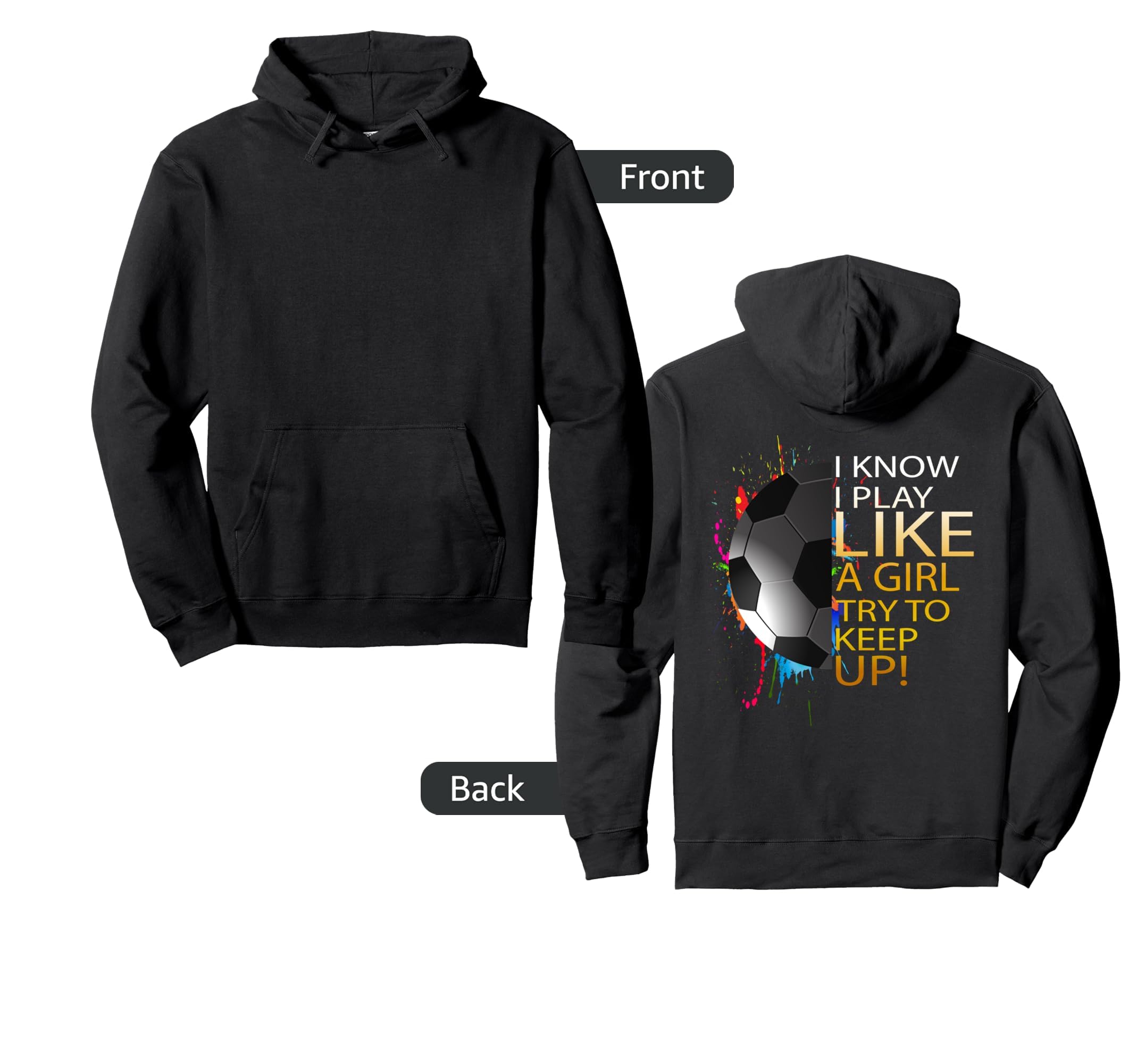 Womens Soccer Play Like Hoodie - Novelty Apparel Unisex