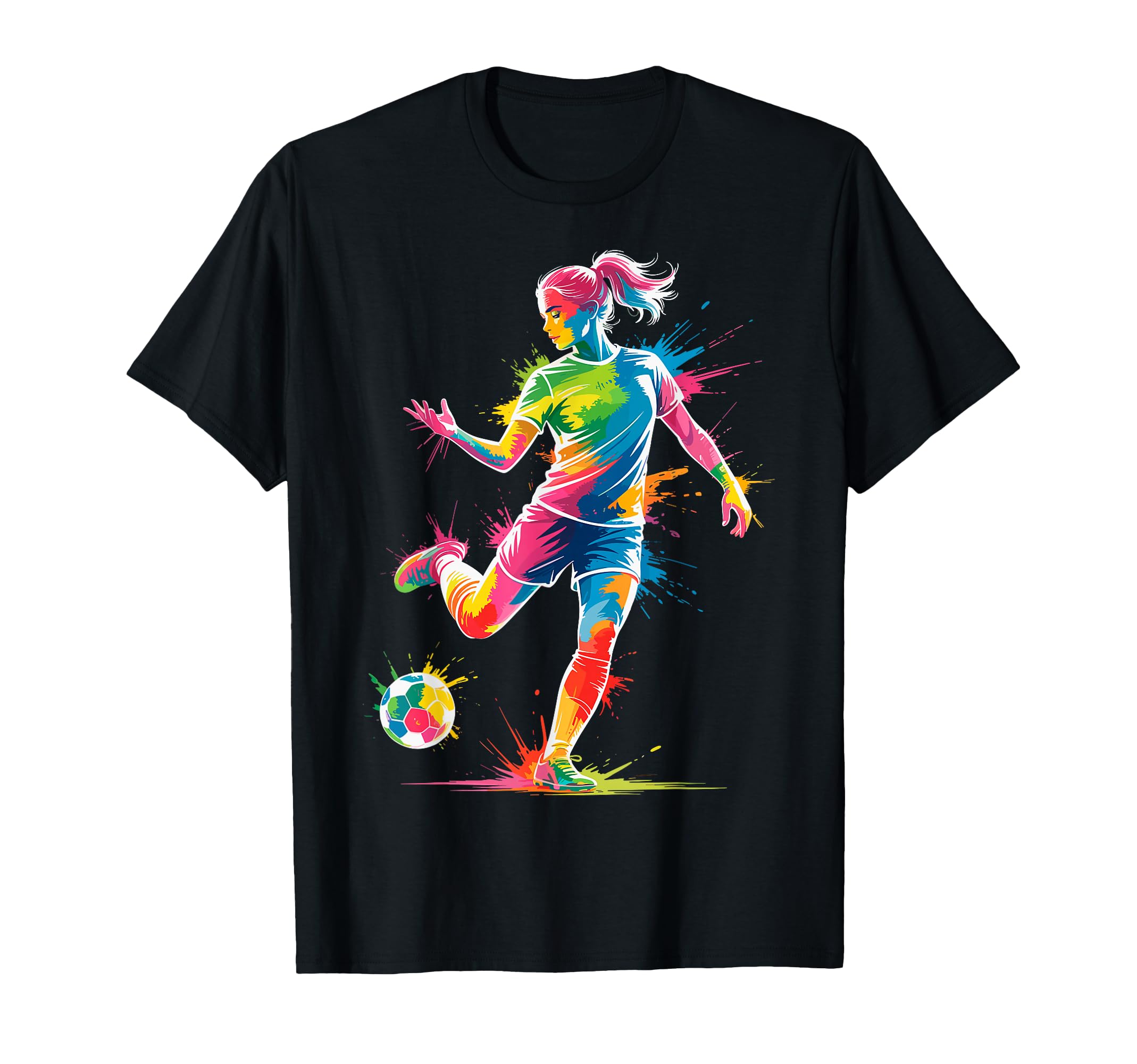 Colorful Funny Soccer Fan Dad Mom Game Day T-Shirt - Unique Graphic Unisex