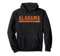 Alabama Soccer Orange Text Hoodie - Fun Novelty Design for Adults