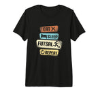 Eat Sleep Futsal Repeat Funny Futsal T-Shirt - Aesthetic Graphic Unisex