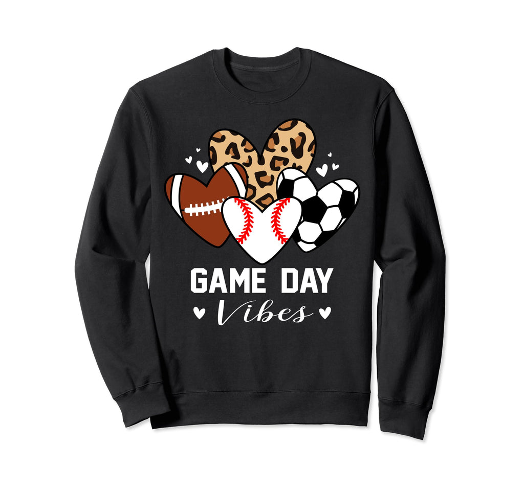 Game Day Vibes Funny Baseball Sweatshirt - Novelty Apparel for Adults