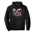 Octopus Playing Soccer Sea Animals Ocean Hoodie - Aesthetic Graphic Unisex