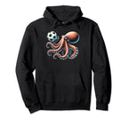 Octopus Playing Soccer Sea Animals Ocean Hoodie - Aesthetic Graphic Unisex