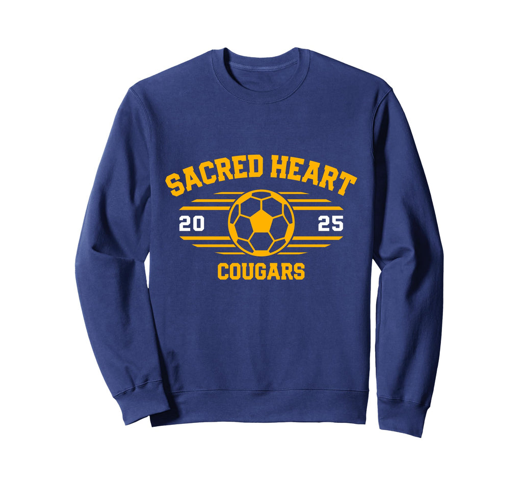 Sacred Heart Cougars Soccer Ball Sweatshirt - Custom Art Print Men Women