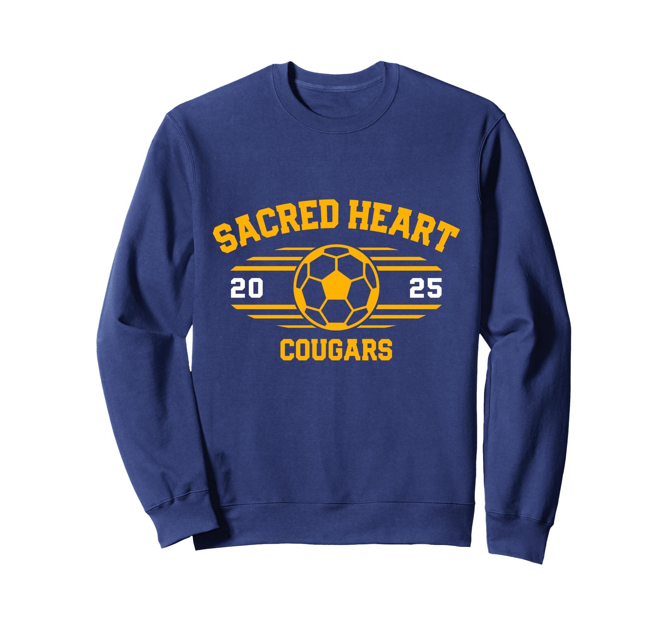 Sacred Heart Cougars Soccer Ball Sweatshirt - Custom Art Print Men Women