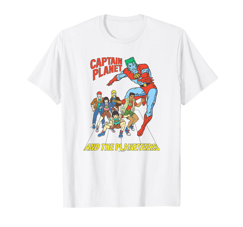 Captain Planet Planeteers United Logo T-Shirt - Trendy Graphic for Adults