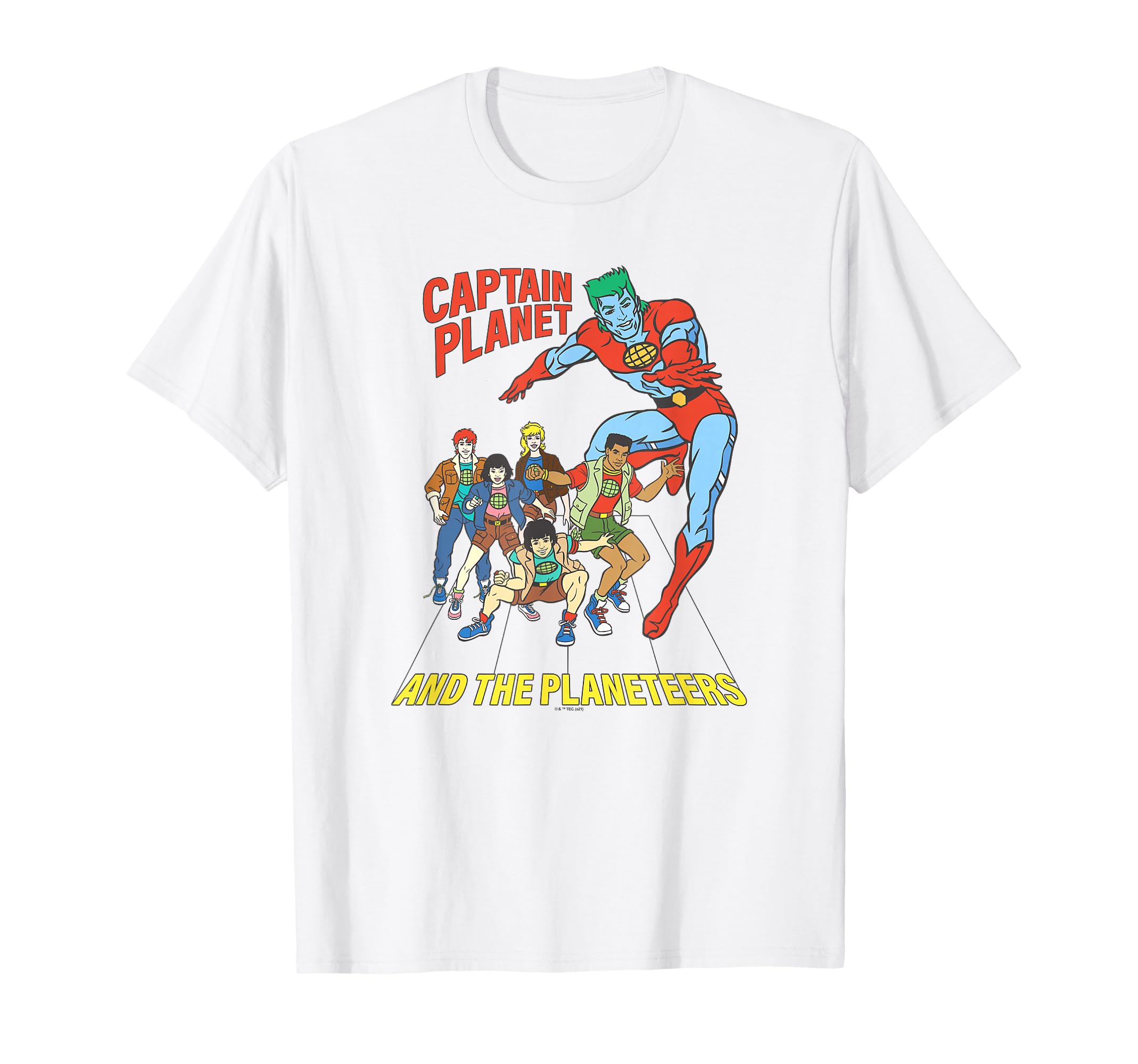 Captain Planet Planeteers United Logo T-Shirt - Trendy Graphic for Adults