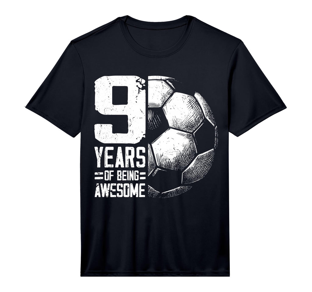 9Th Birthday Soccer Player Football T-Shirt - Casual Everyday Wear Unisex