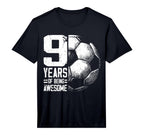 9Th Birthday Soccer Player Football T-Shirt - Casual Everyday Wear Unisex