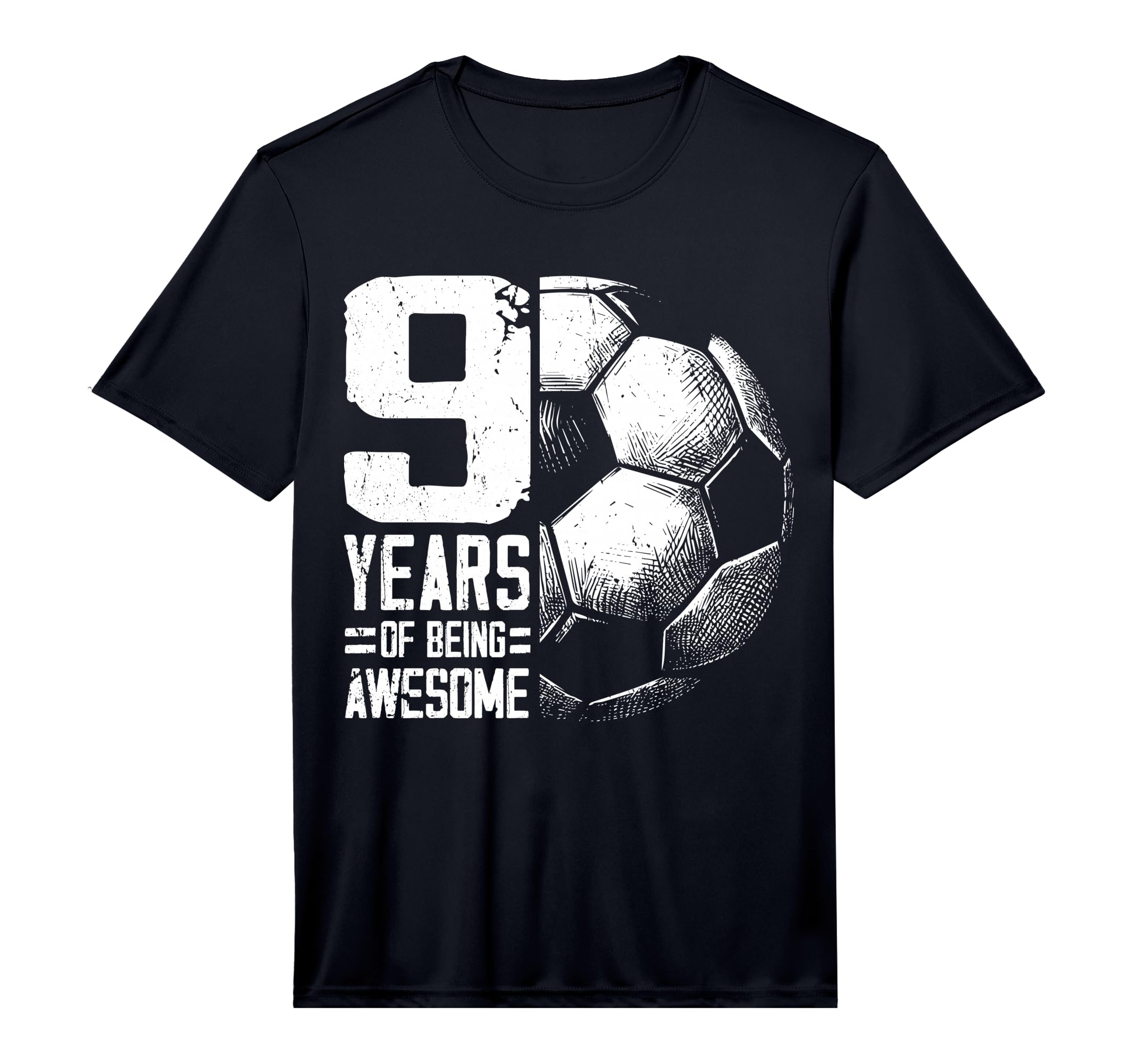 9Th Birthday Soccer Player Football T-Shirt - Casual Everyday Wear Unisex