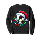 Soccer Ball Santa Hat Player Sweatshirt - Casual Everyday Wear for Adults