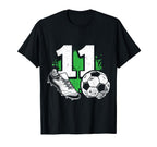 11Th Birthday Soccer Player Football T-Shirt - Novelty Apparel for Adults