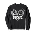 Funny Soccer Mom Heart Soccer Sweatshirt - Fun Novelty Design for Adults