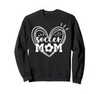 Funny Soccer Mom Heart Soccer Sweatshirt - Fun Novelty Design for Adults