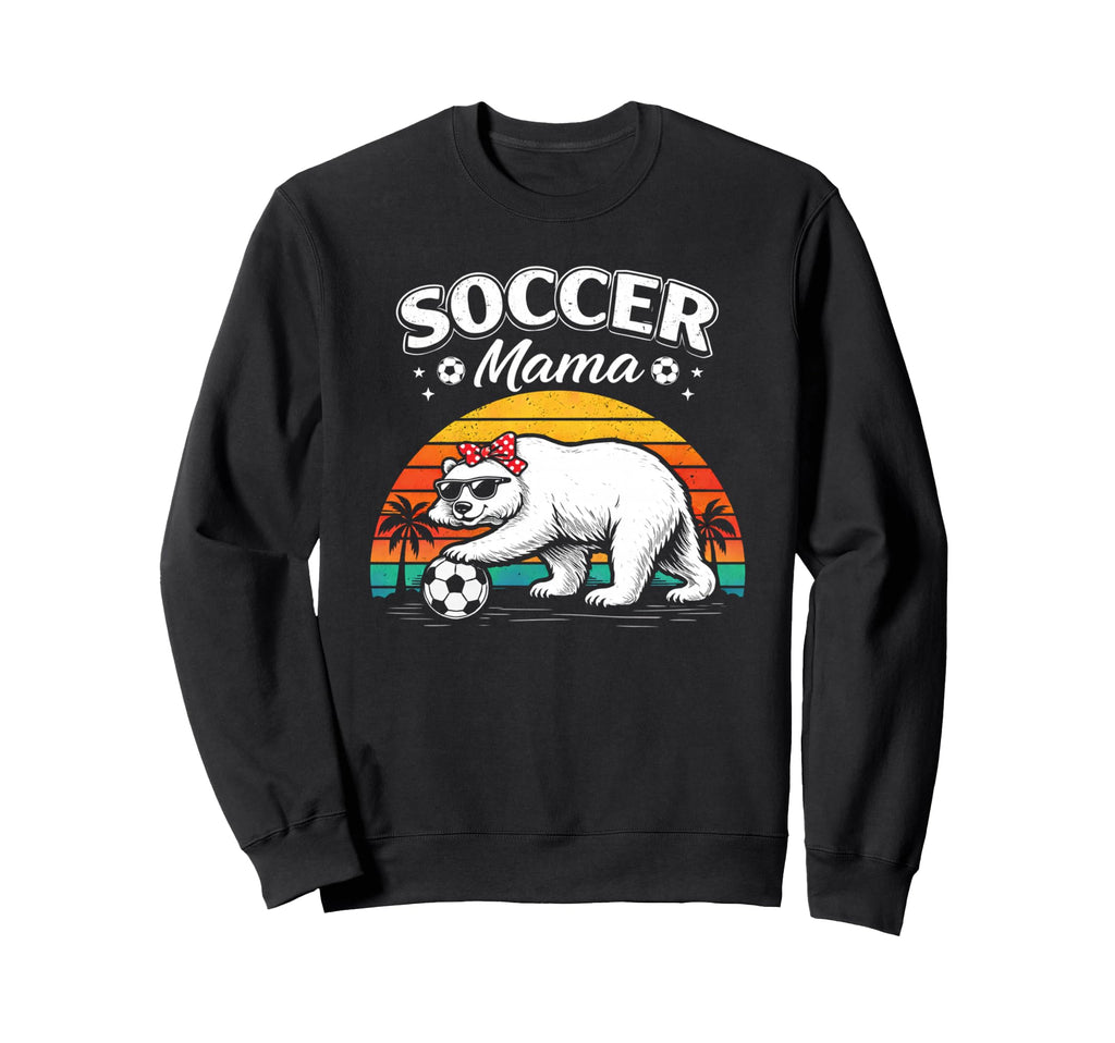 Soccer Mama Bear Mothers Day Sweatshirt - Casual Everyday Wear for Adults