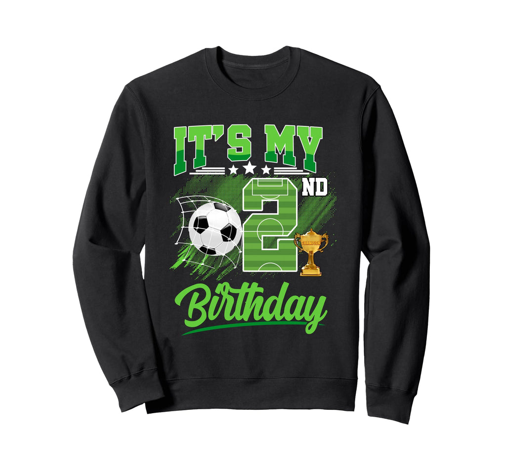Its My 2Nd Birthday Soccer Ball 2 Year Sweatshirt - Unique Graphic Unisex