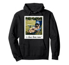 Funny Soccer Mom Raccoon I Live Here Hoodie - Minimalist Print Men Women