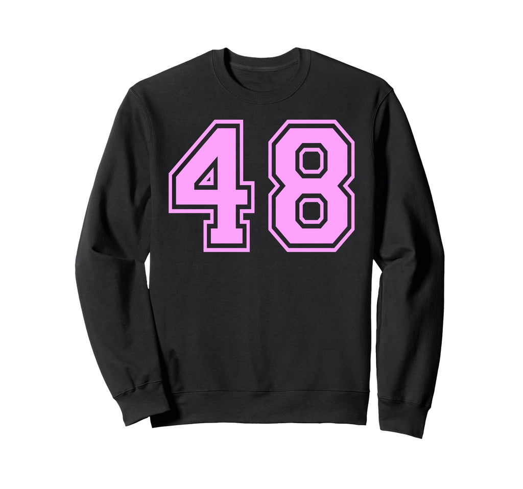 48 Number Forty Eight Sports Varsity Sweatshirt - Novelty Apparel Unisex