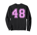48 Number Forty Eight Sports Varsity Sweatshirt - Novelty Apparel Unisex