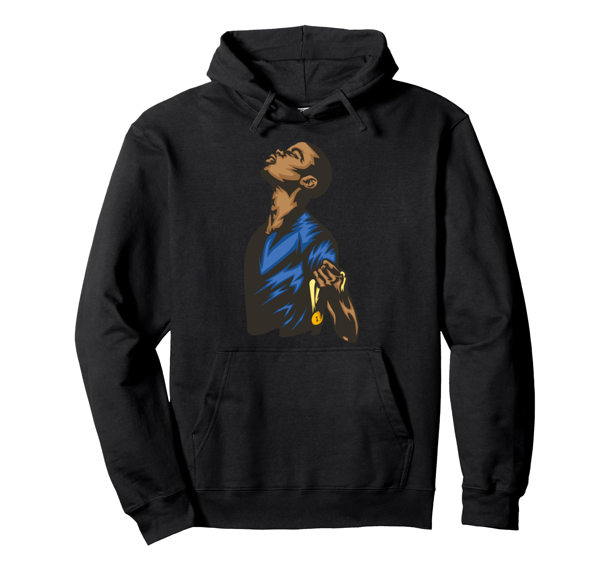 Victorious Soccer Player Footballer Hoodie - Minimalist Print for Adults