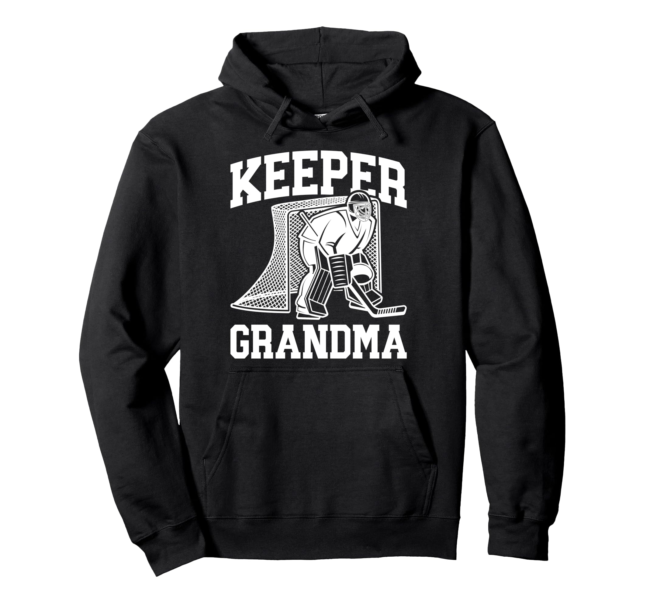 Ice Hockey Keeper Grandma Hockey Goalie Hoodie - Unique Graphic for Adults