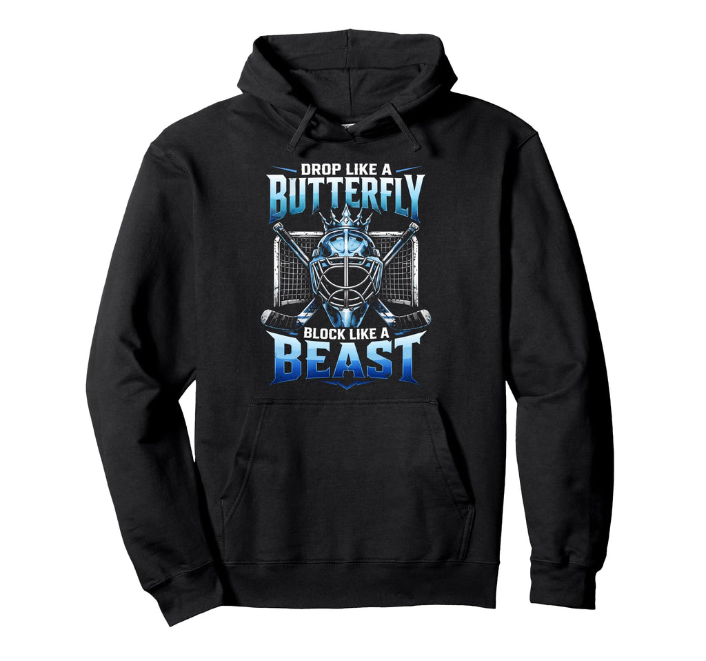 Ice Hockey Goalkeeper Butterfly Hoodie - Fun Novelty Design Men Women
