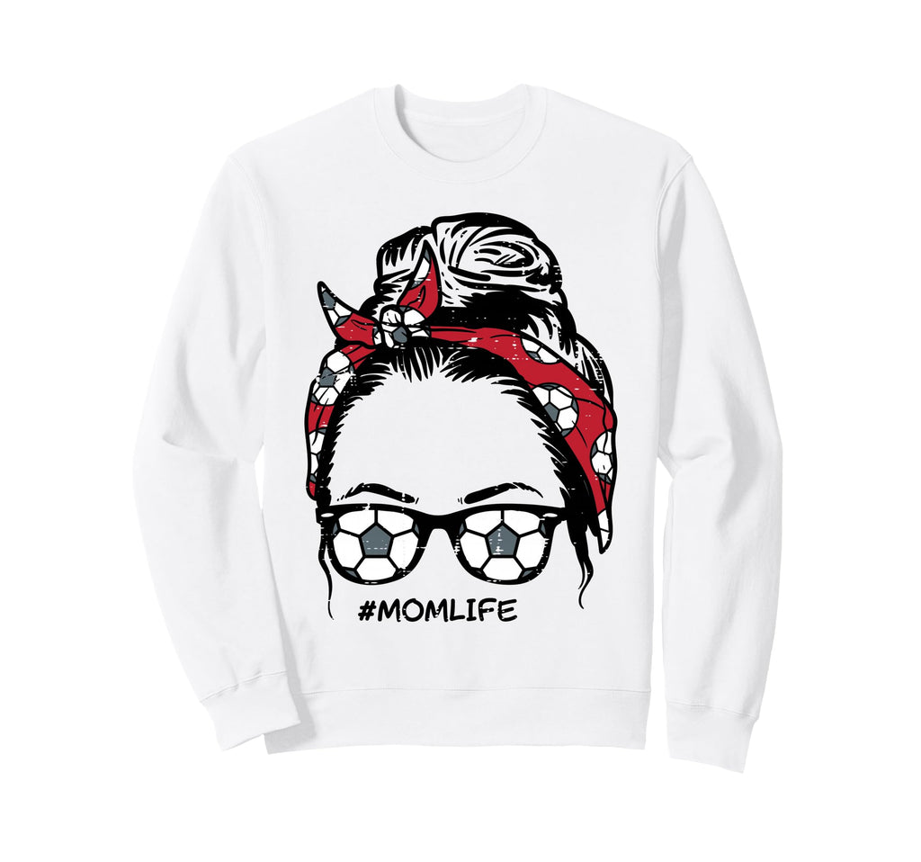 Soccer Bandana Sunglasses Mom Life Sweatshirt - Trendy Graphic Men Women