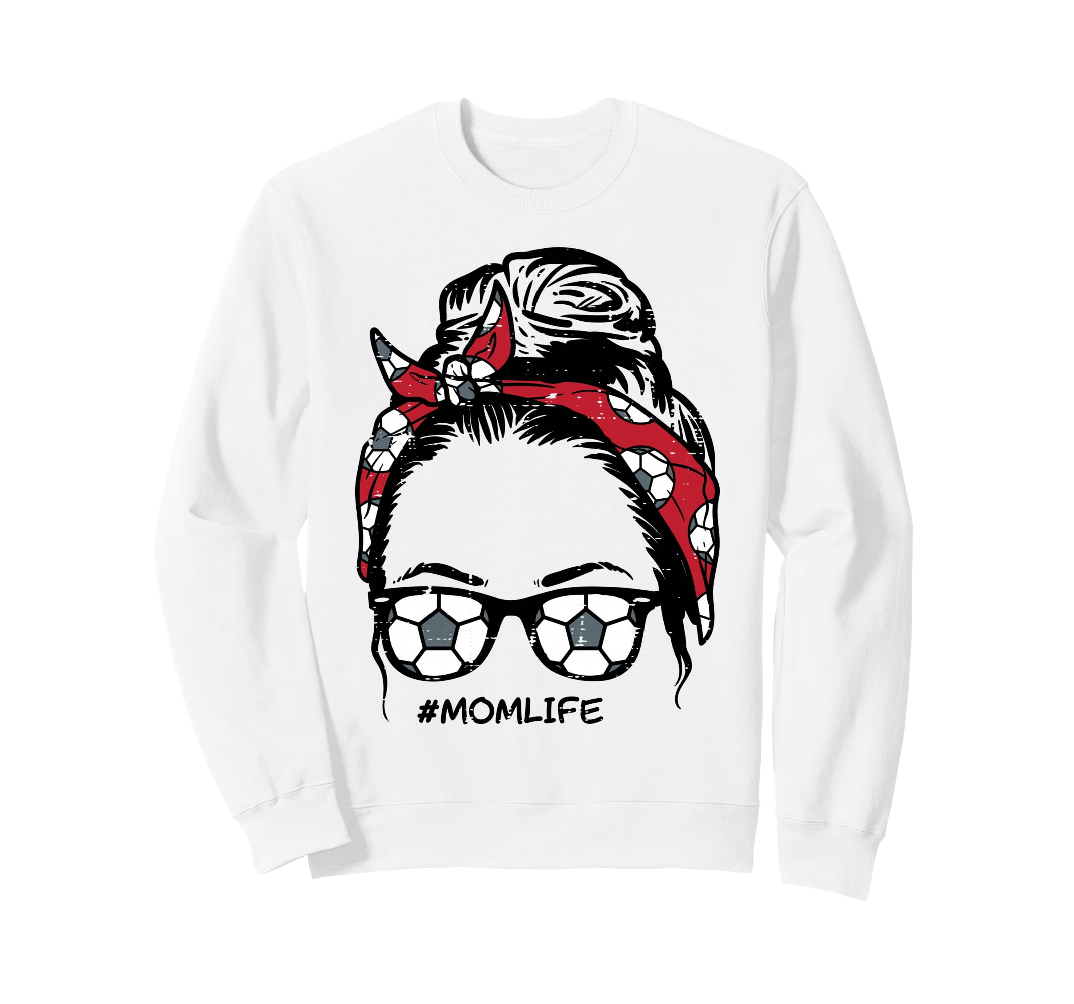 Soccer Bandana Sunglasses Mom Life Sweatshirt - Trendy Graphic Men Women