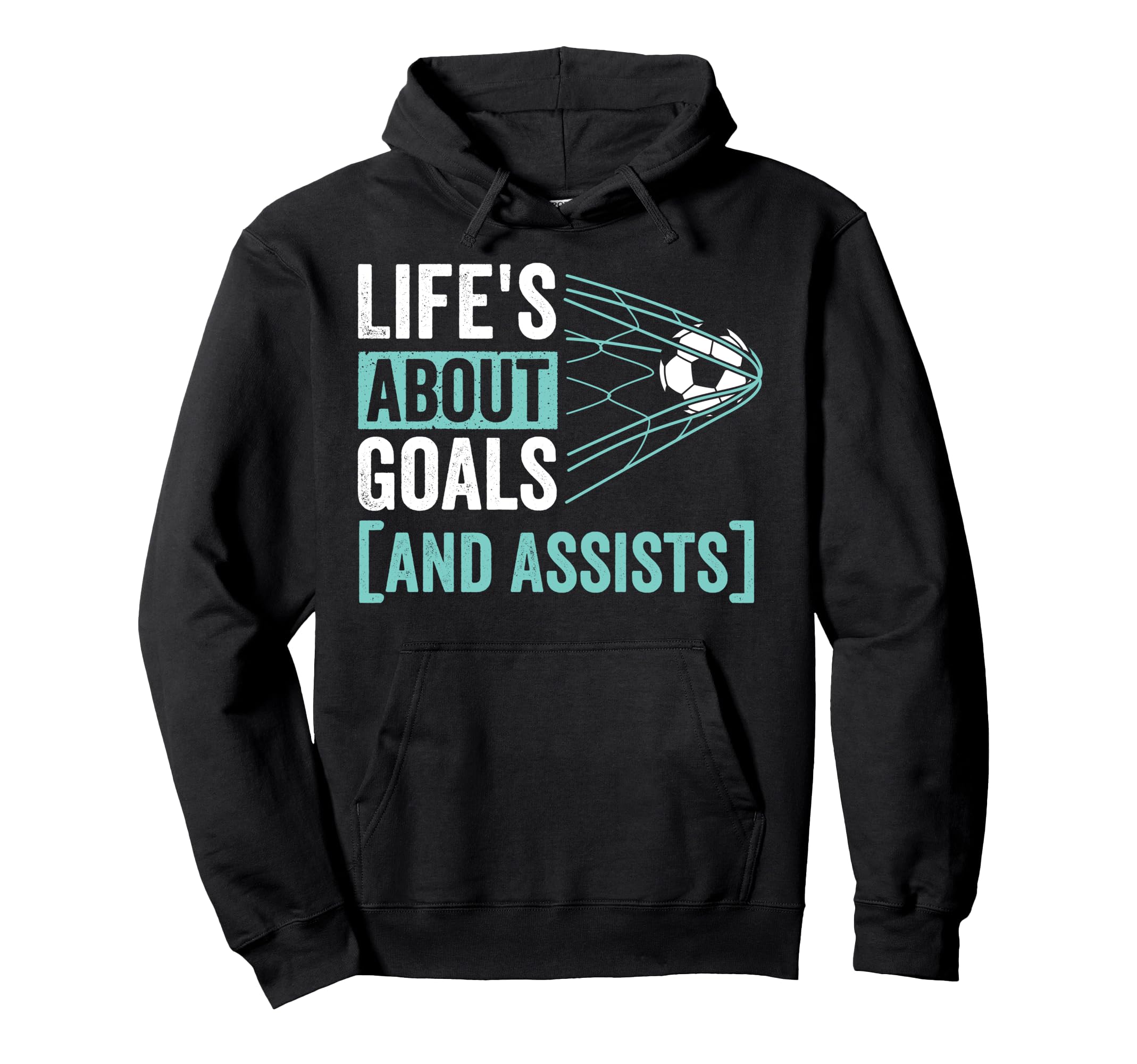 Soccer Player Lifes About Goals Assist Hoodie - Minimalist Print Men Women