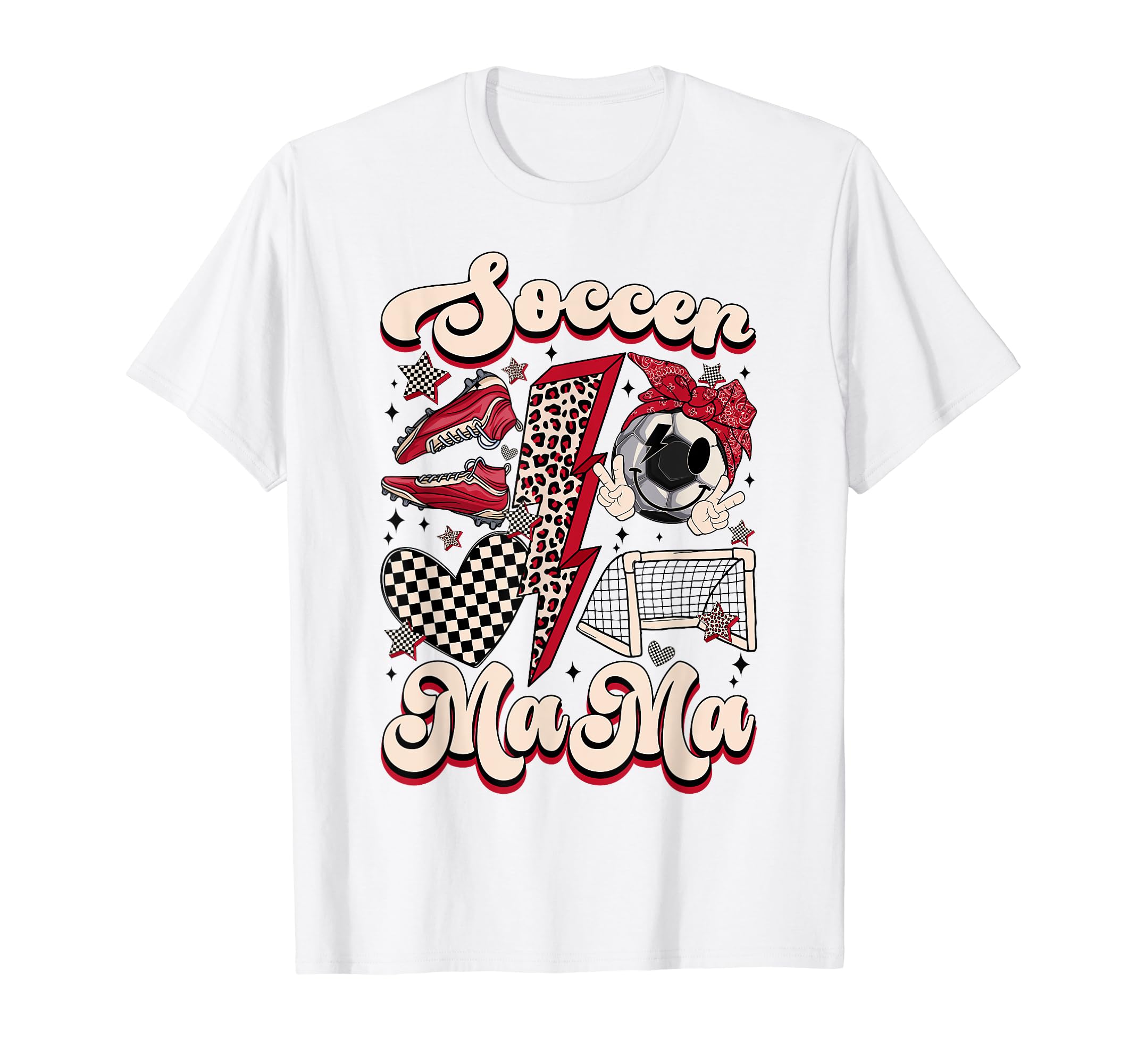 Groovy Soccer Mama Soccer Mom Lover Fan T-Shirt - Unique Graphic Unisex