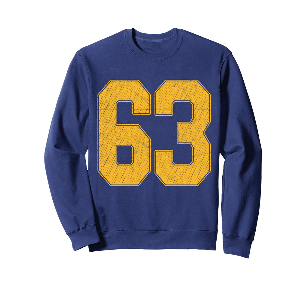 Number 63 Numbered Uniform Sports Sweatshirt - Aesthetic Graphic Men Women