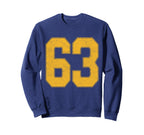 Number 63 Numbered Uniform Sports Sweatshirt - Aesthetic Graphic Men Women