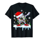 Funny Santa Dabbing Serbia Soccer Fans T-Shirt - Graphic Print for Adults