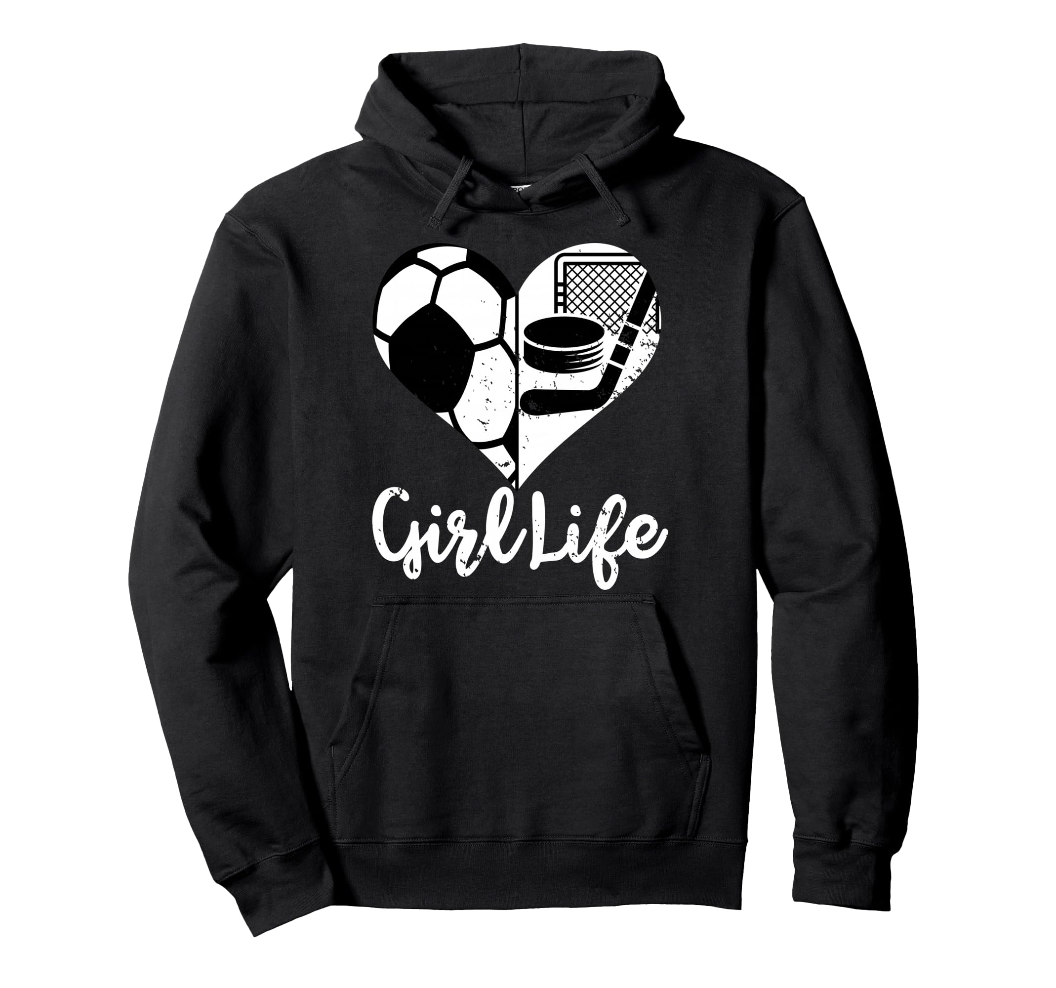 Life Funny Hockey Soccer Hoodie - Custom Art Print Men Women