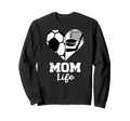 Mom Life Heart Funny Soccer Hockey Sweatshirt - Trendy Graphic Men Women