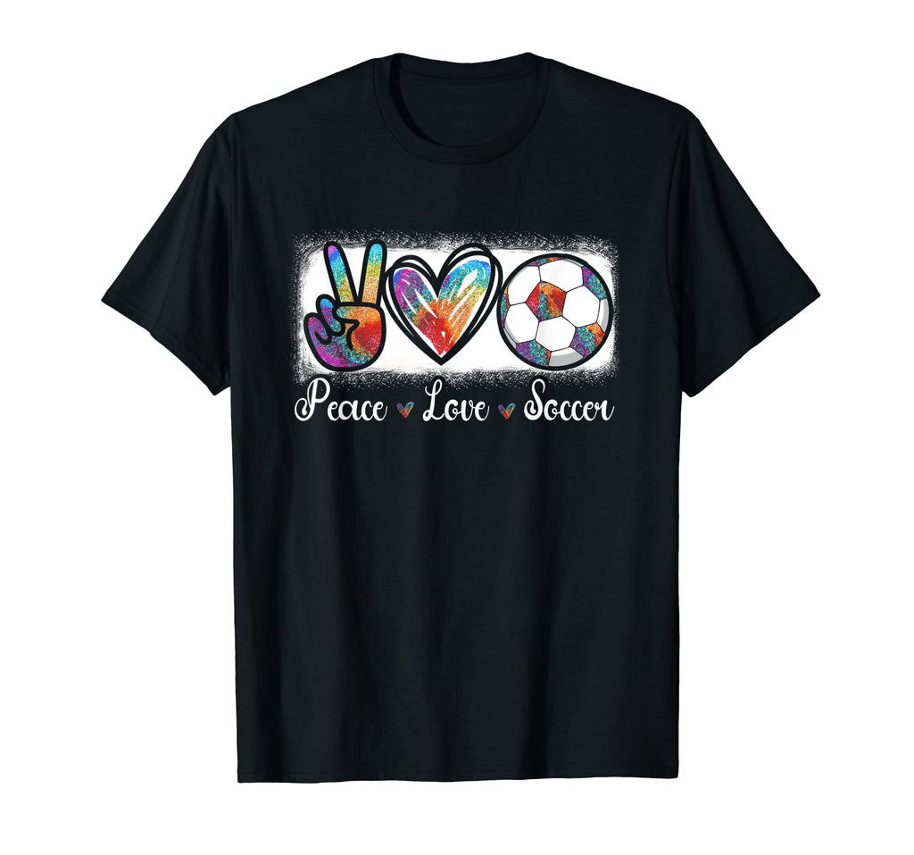 Peace Love Soccer Tie Dye Soccer Lovers T-Shirt - Minimalist Print Unisex