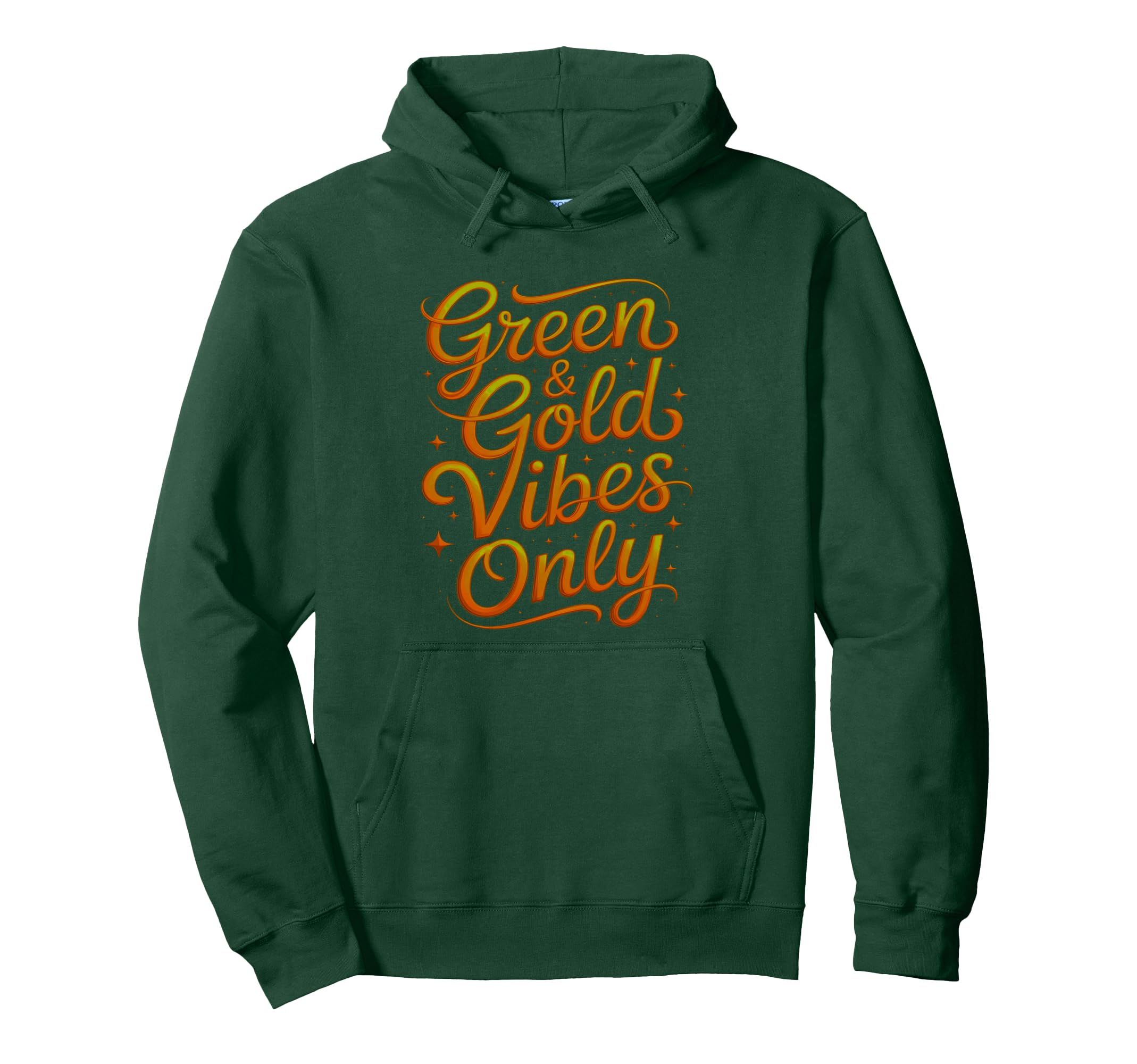 Winners Wear Green Gold Vibes Only Hoodie - Fun Novelty Design for Adults