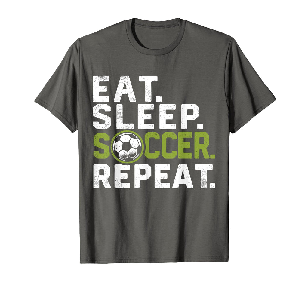 Eat Sleep Soccer Repeat Funny Soccer T-Shirt - Minimalist Print Unisex