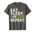 Eat Sleep Soccer Repeat Funny Soccer T-Shirt - Minimalist Print Unisex