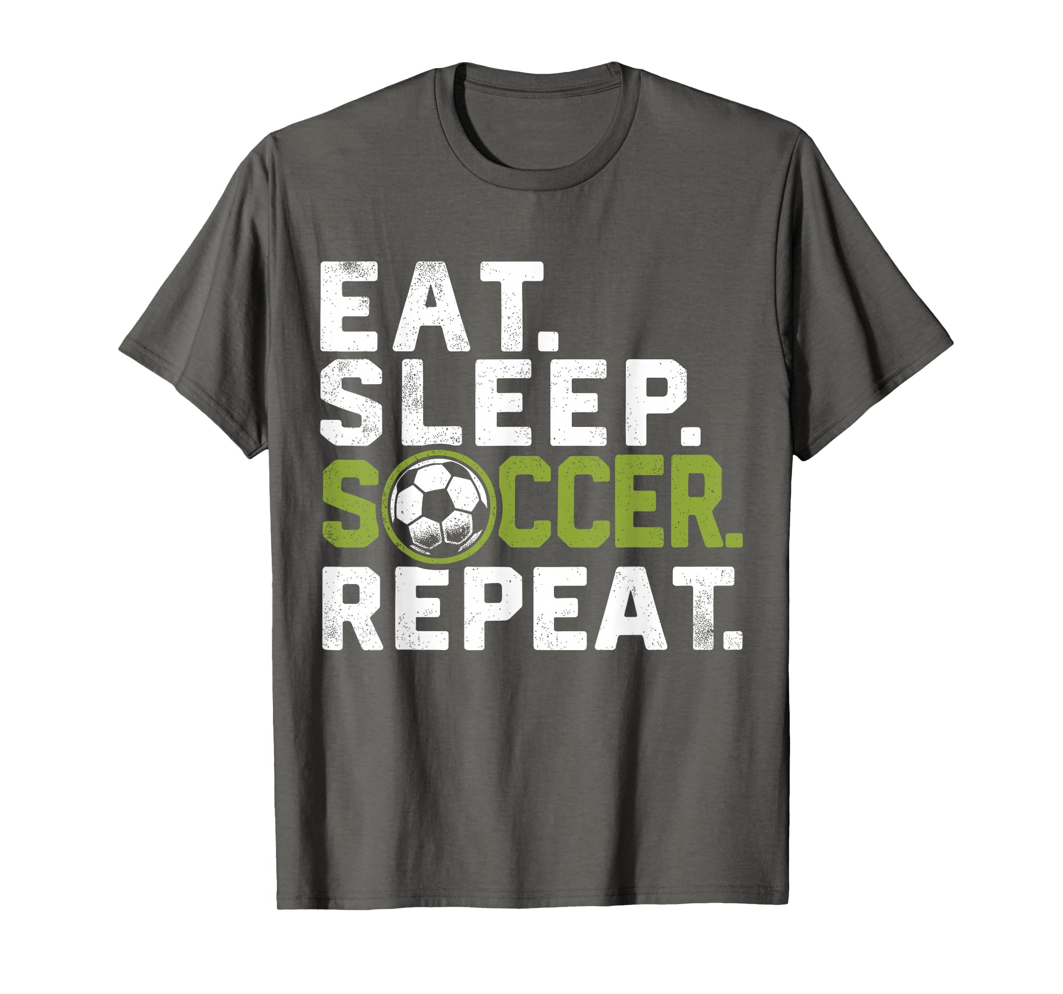 Eat Sleep Soccer Repeat Funny Soccer T-Shirt - Minimalist Print Unisex