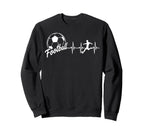 Football Heartbeat Soccer Player Sweatshirt - Streetwear Style Men Women